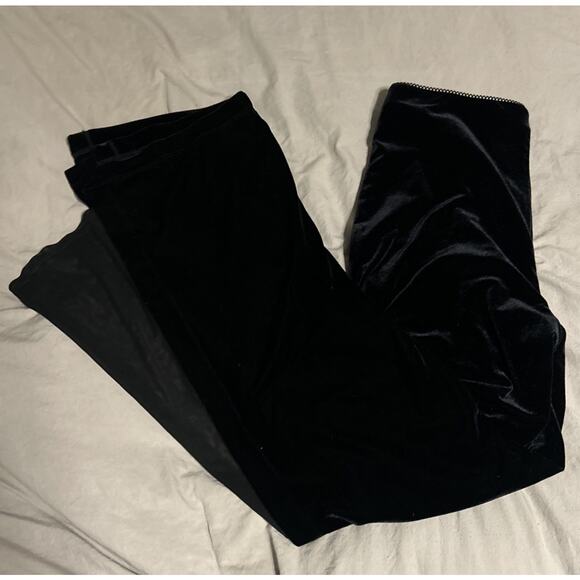 CDC Signature Collection Women's Small BLACK Velvety STRETCH Split Bell Bottoms - Picture 12 of 12